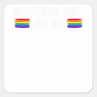 Mannen geluiden die ik binnen ben vierkante sticker