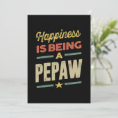 Mannen geluk is een pepaw - vader opa bedankkaart (Staand voorkant)