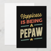 Mannen geluk is een pepaw - vader opa bedankkaart (Voorkant / Achterkant)