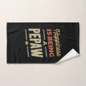 Mannen geluk is een pepaw - vader opa handdoek (Handdoek)