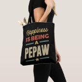 Mannen geluk is een pepaw - vader opa tote bag (Dichtbij)