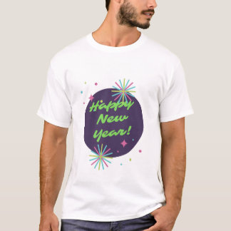 Mannen Gelukkige Nieuwjaar T-shirt