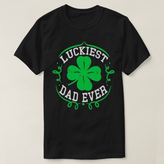 Mannen gelukkigste vader ooit grappig St Patricks  T-shirt (Design voorkant)
