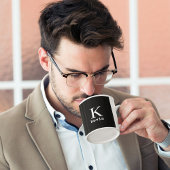 Mannen gemerkt zwart en wit naam gepersonaliseerd koffiemok