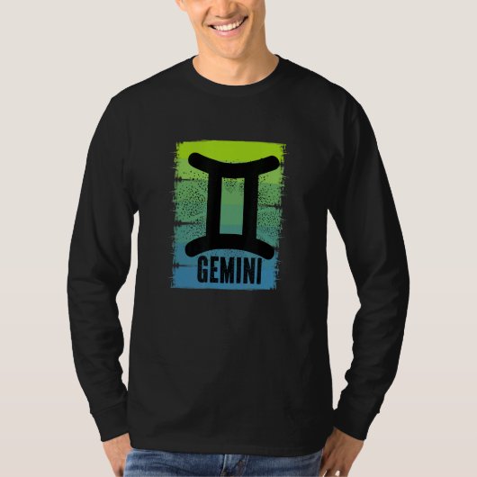 Mannen Gemini Symbol May June Birthday Zodiake Wom T-shirt (Voorkant)