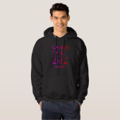 Mannen GEMINI Zodiac Design voor mensen die van As Hoodie (Voorkant volledig)