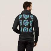 Mannen geometrisch patroon Bella Canvas Hoodie (Achterkant volledig)