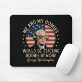 Mannen George Washington 4th Of July Patriottisch Muismat (Met muis)