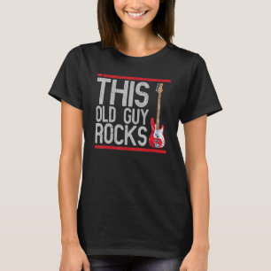 Mannen Gepensioneerde Bassist Deze Oude Guy Rocks T-shirt