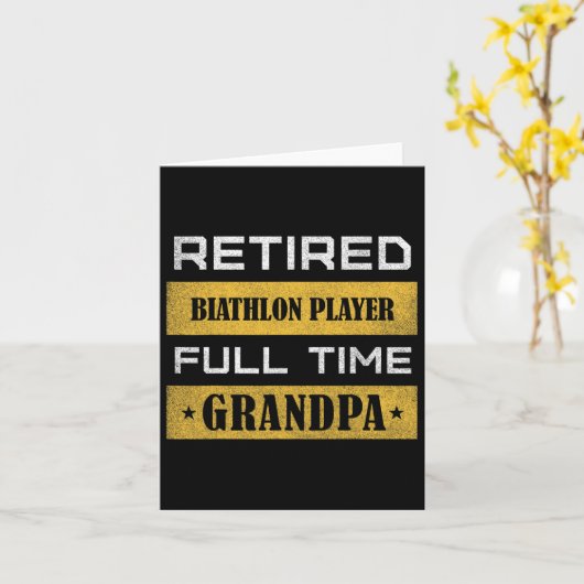 Mannen gepensioneerde biatlonspeler fulltime opa kaart (Gele Bloem)