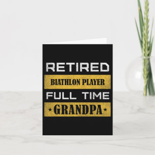 Mannen gepensioneerde biatlonspeler fulltime opa kaart