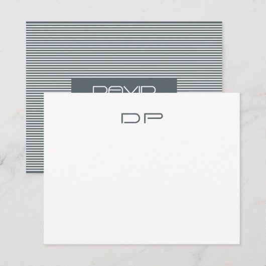 Mannen gepersonaliseerd notitiekaartje (Voorkant / Achterkant)