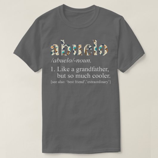 Mannen gepersonaliseerd Stropdas dat Cool Abuelo a T-shirt (Design voorkant)