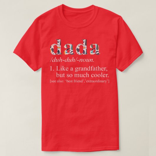 Mannen gepersonaliseerd Stropdas die Cool Dada als T-shirt (Design voorkant)