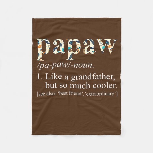 Mannen gepersonaliseerd Stropdas die Cool Papaw al Fleece Deken (Voorkant)