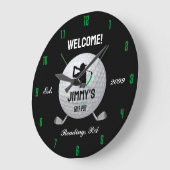 Mannen Gepersonaliseerde Classic Golf Bar Grote Klok (Hoek)