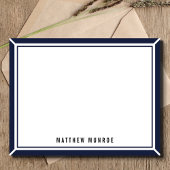 Mannen Gepersonaliseerde Flat Note-Kaart Notitiekaartje