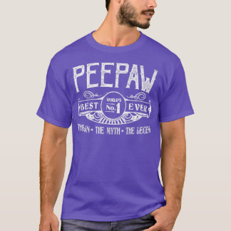 Mannen gepersonaliseerde Peepaw Beste nr. T-shirt