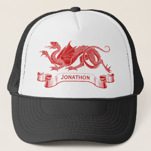 Mannen Gepersonaliseerde Red Dragon Trucker Pet