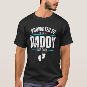 Mannen gepromoot aan papa Est 2021 Nieuwe Baby Pap T-shirt