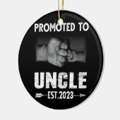 Mannen gepromoot in Oom Est 2023 Zwangerschap Keramisch Ornament (Links)