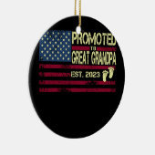 Mannen gepromoot naar de Grote Opa Oost 2023  Keramisch Ornament (Rechts)