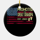 Mannen gepromoot naar de Grote Opa Oost 2023  Keramisch Ornament (Achterkant)