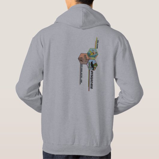 Mannen-geschikte huiden met de Logo van de jaarver Hoodie (Achterkant)