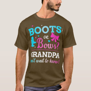 Mannen Geslacht onthult laarzen of bogen grandpa m T-shirt