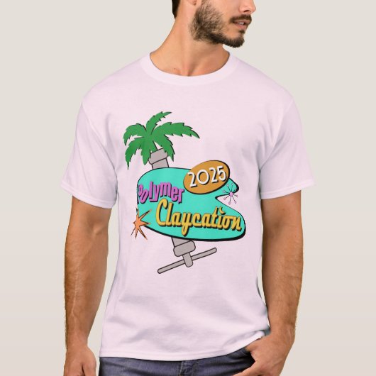 mannen gesneden tee shirt Polymer Claycation (Voorkant)