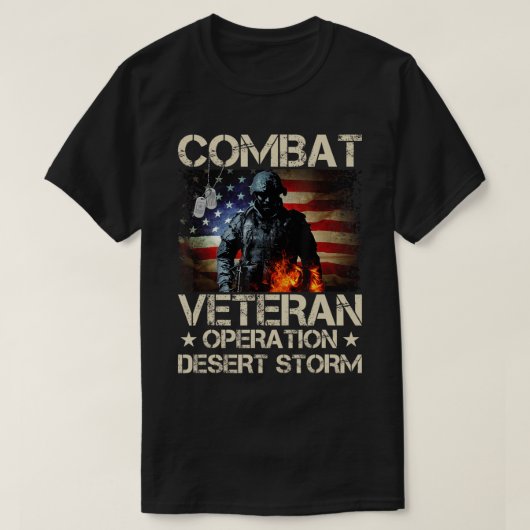 Mannen gevechtsveteranoperatiewoestijnsoldaat Sold T-shirt (Design voorkant)