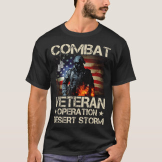 Mannen gevechtsveteranoperatiewoestijnsoldaat Sold T-shirt