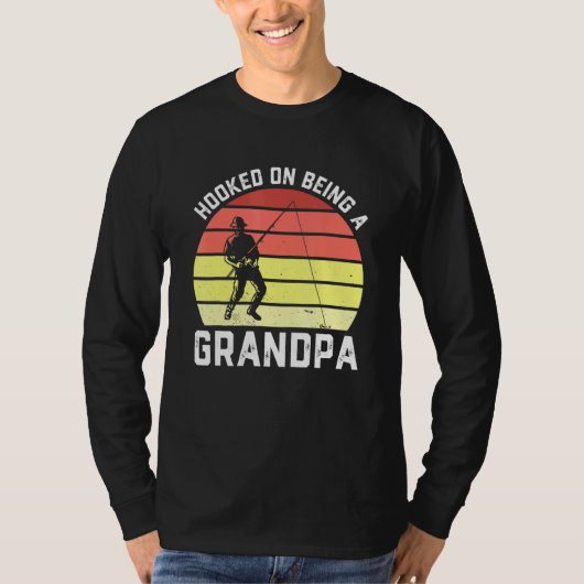 Mannen Gevist opa Fisherman, gekookt op G T-shirt (Voorkant)