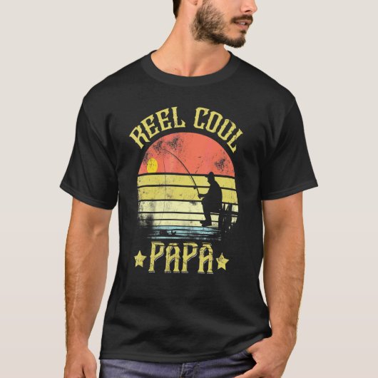 Mannen Gevist Reel Cool Papa T-shirt (Voorkant)