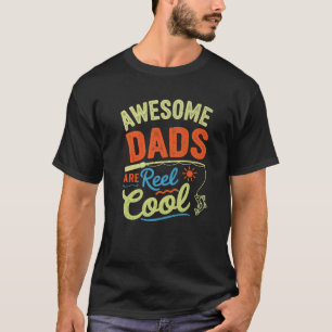 Mannen Gevist vader grapt grappige visser Retro Vi T-shirt