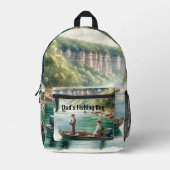 Mannen Gevist waterlandschap Bedrukte Rugzak (Voorkant)