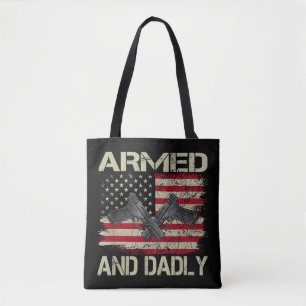 Mannen Gewapende en dodelijk grappige dodelijke va Tote Bag