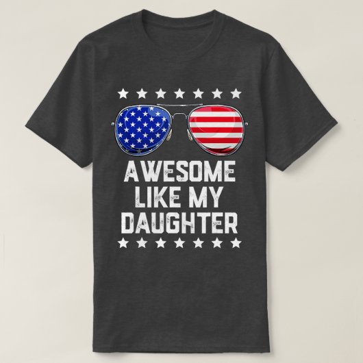 Mannen Geweldige als mijn dochter Zonnebril 4 van T-shirt (Design voorkant)