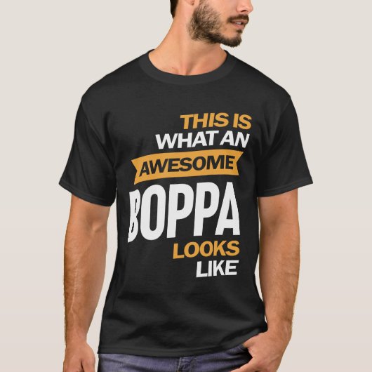 Mannen Geweldige Boppa lijkt op opa Gift T-shirt (Voorkant)