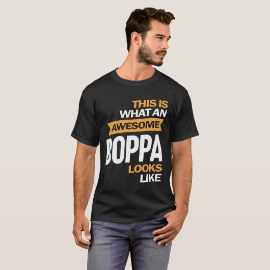 Mannen Geweldige Boppa lijkt op opa Gift T-shirt (Voorkant volledig)