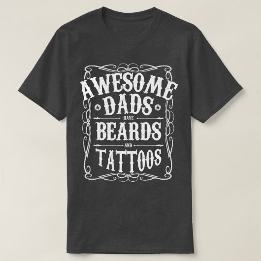 Mannen Geweldige Dads hebben paden en Tattoos Funn T-shirt (Design voorkant)