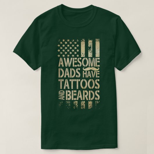 Mannen Geweldige Dads hebben Tattoos en lassen de  T-shirt (Design voorkant)