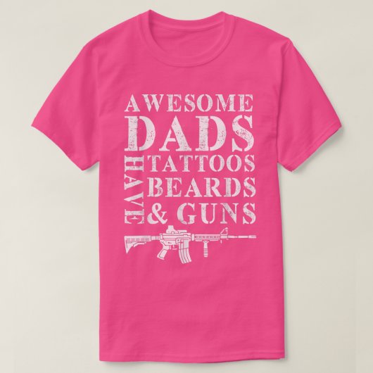 Mannen Geweldige Dads hebben Tattoos en loopvogels T-shirt (Design voorkant)