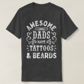 Mannen Geweldige Dads hebben Tattoos en loopvogels T-shirt (Design voorkant)