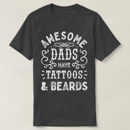 Mannen Geweldige Dads hebben Tattoos en loopvogels T-shirt (Design voorkant)