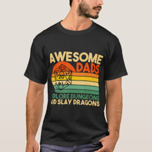 Mannen Geweldige Dads onderzoeken Dungeons Dm Rpg T-shirt