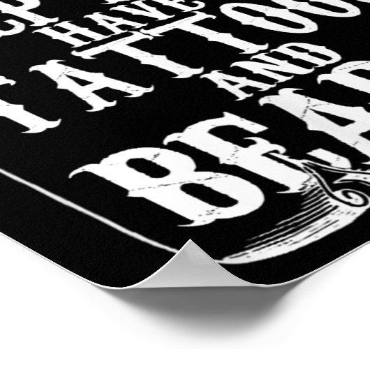 Mannen Geweldige stiefvaders hebben Tattoos en baa Poster (Hoek)