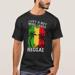 Mannen gewoon een jongen die van Reggae Jamaica Mu T-shirt