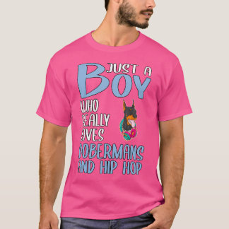 Mannen gewoon een jongetje dat echt van Dobermans  T-shirt