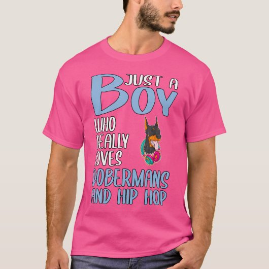 Mannen gewoon een jongetje dat echt van Dobermans T-shirt (Voorkant)